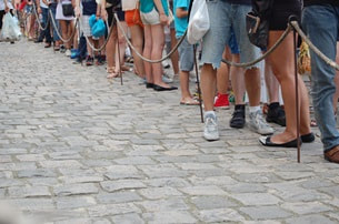 people standing in line